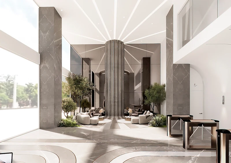 Tharwani Vedant Connect Triple Height Grand Lobby